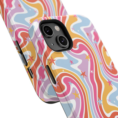 Colorful Impact-Resistant Phone Case - Vibrant Swirl Design