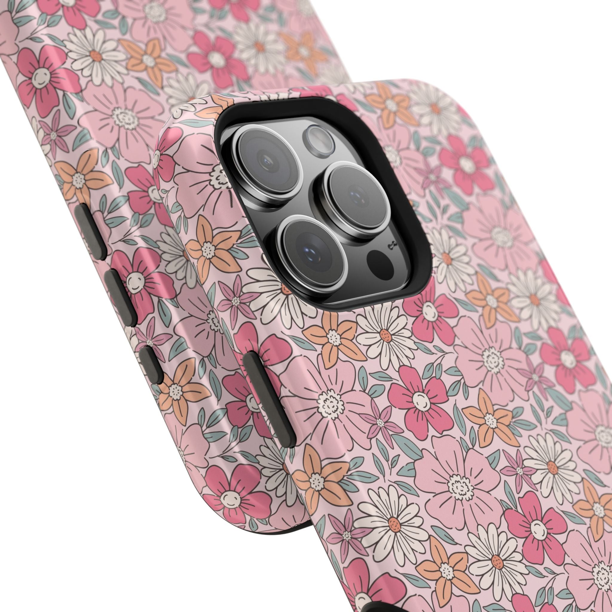 Pink Flowers Impact-Resistant Case