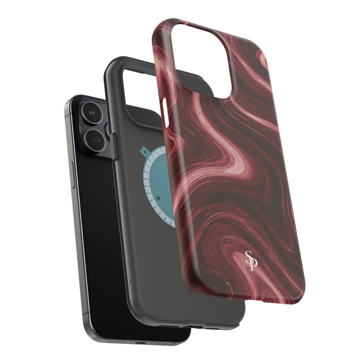 Burgundy Marble Magnetic Phone Case