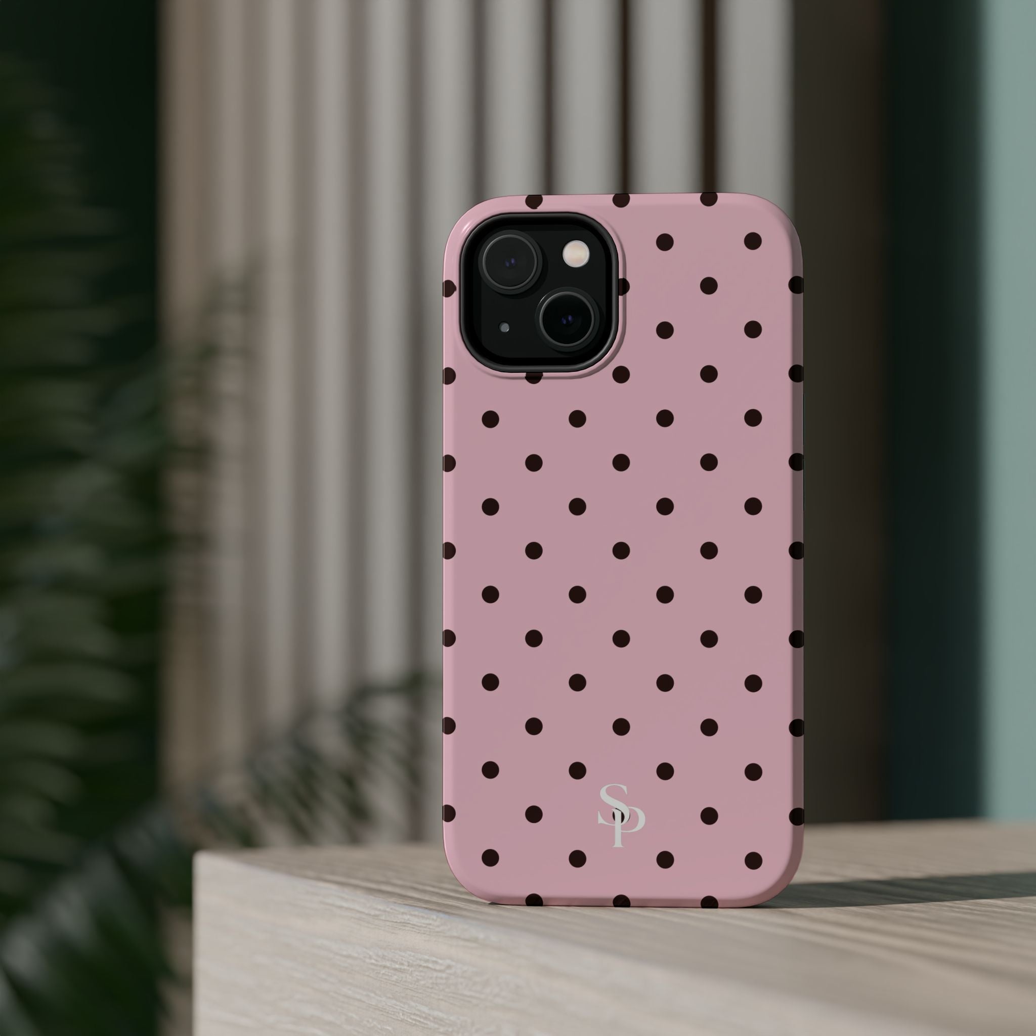Pink Polka Dot Magnetic Impact Phone Case