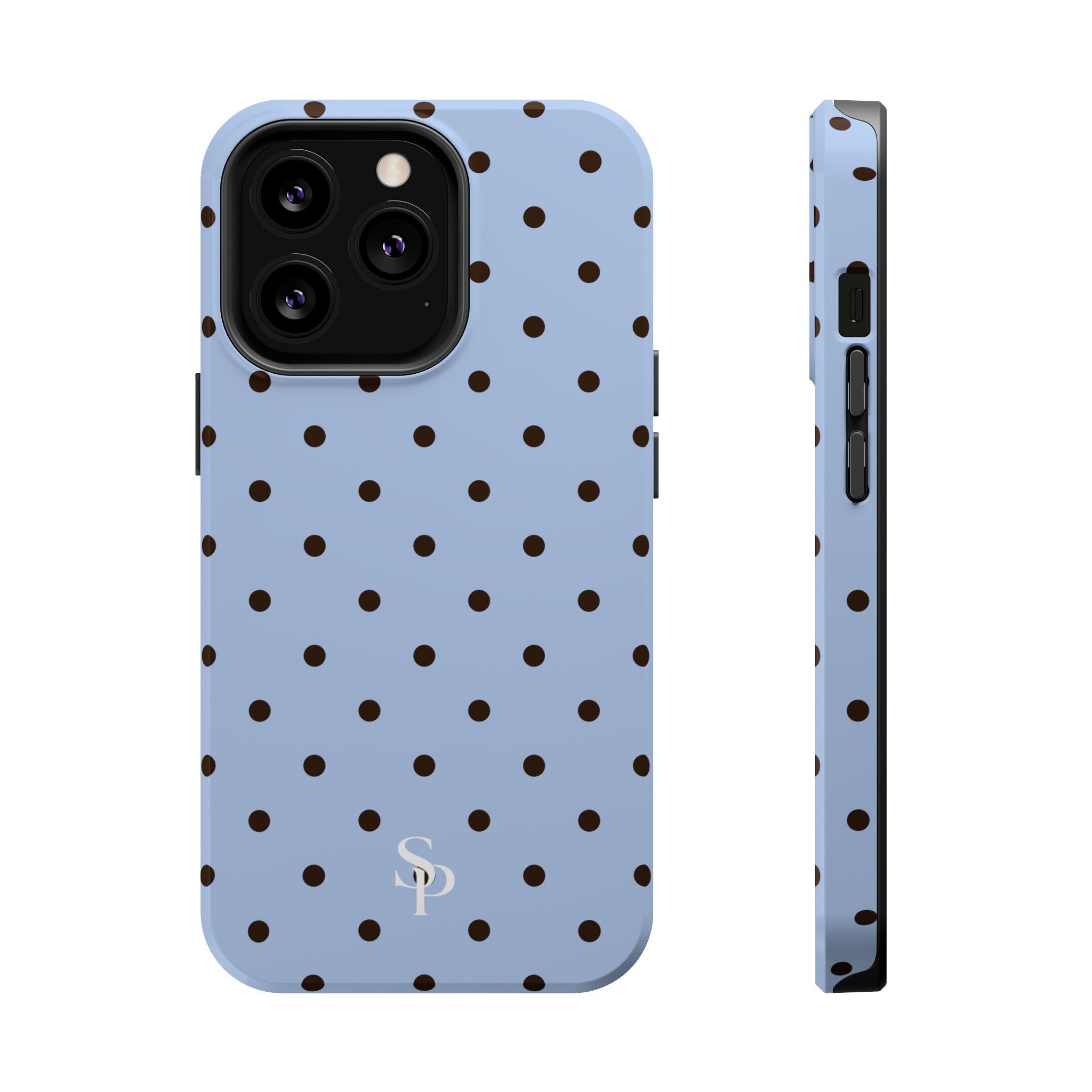 Blue Polka Dot Magnetic Impact Phone Case