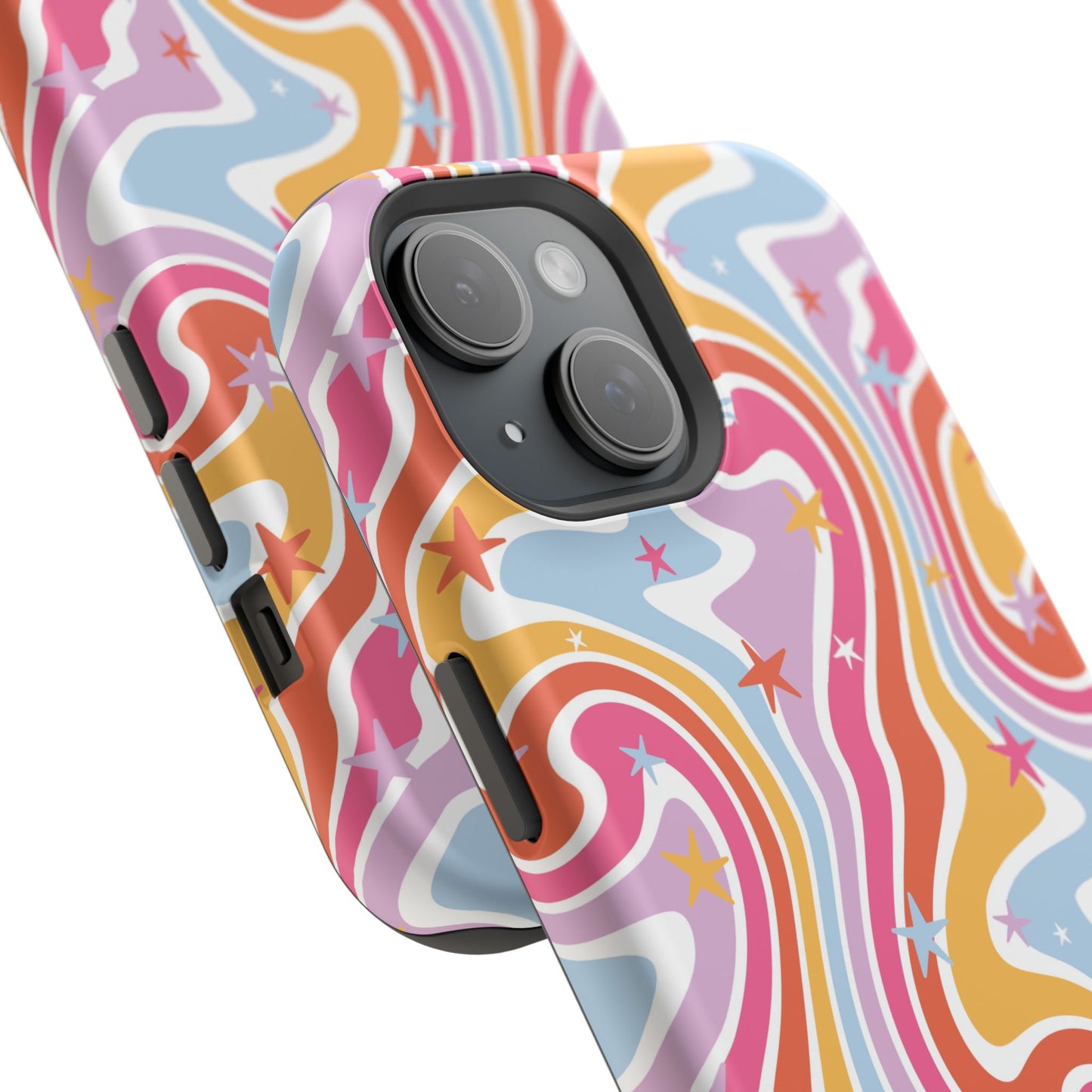 Colorful Impact-Resistant Phone Case - Vibrant Swirl Design