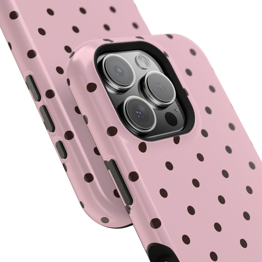Pink Polka Dot Magnetic Impact Phone Case
