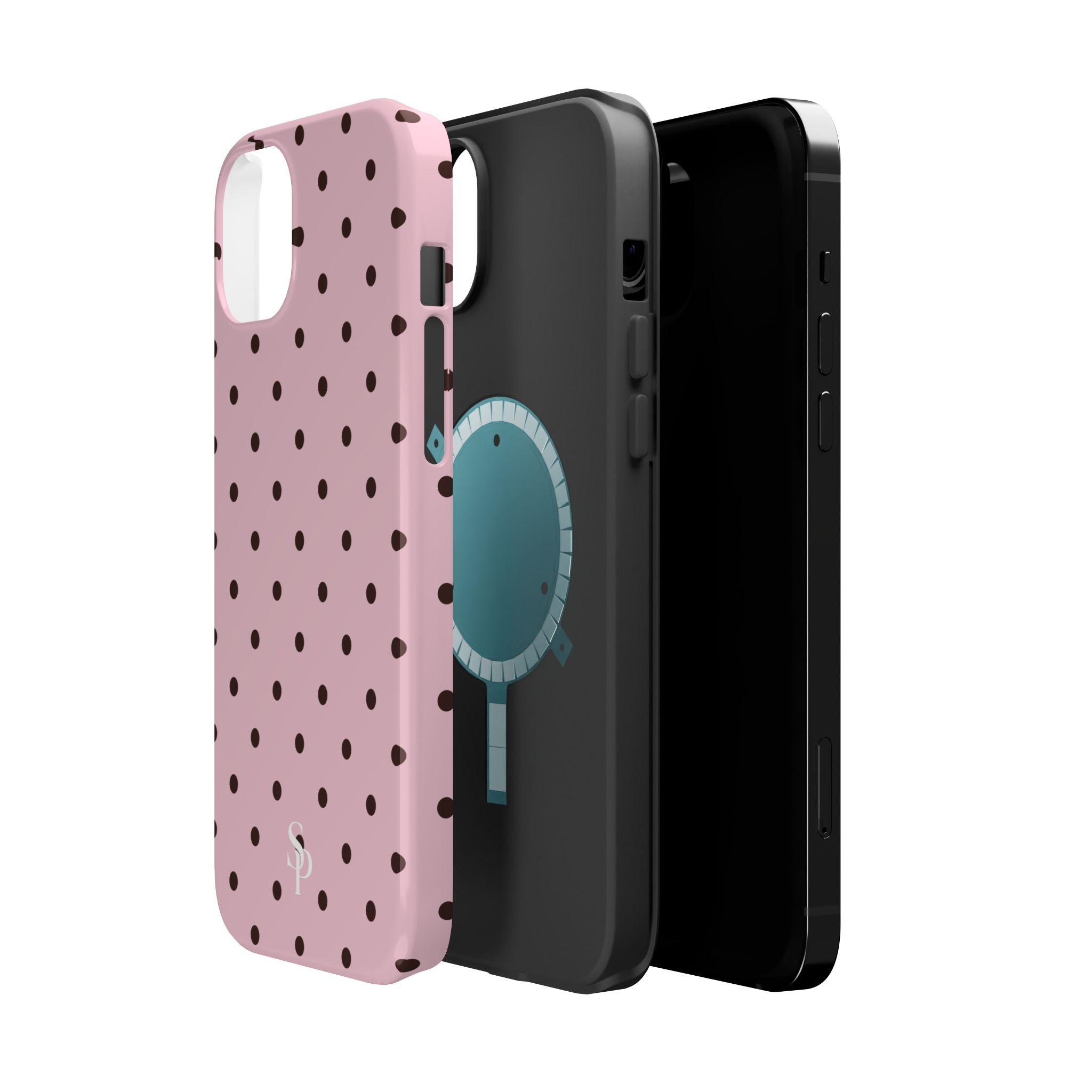 Pink Polka Dot Magnetic Impact Phone Case