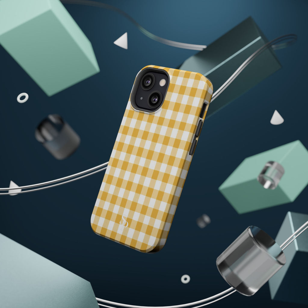 Yellow Gingham Magnetic Impact-Resistant Phone Case