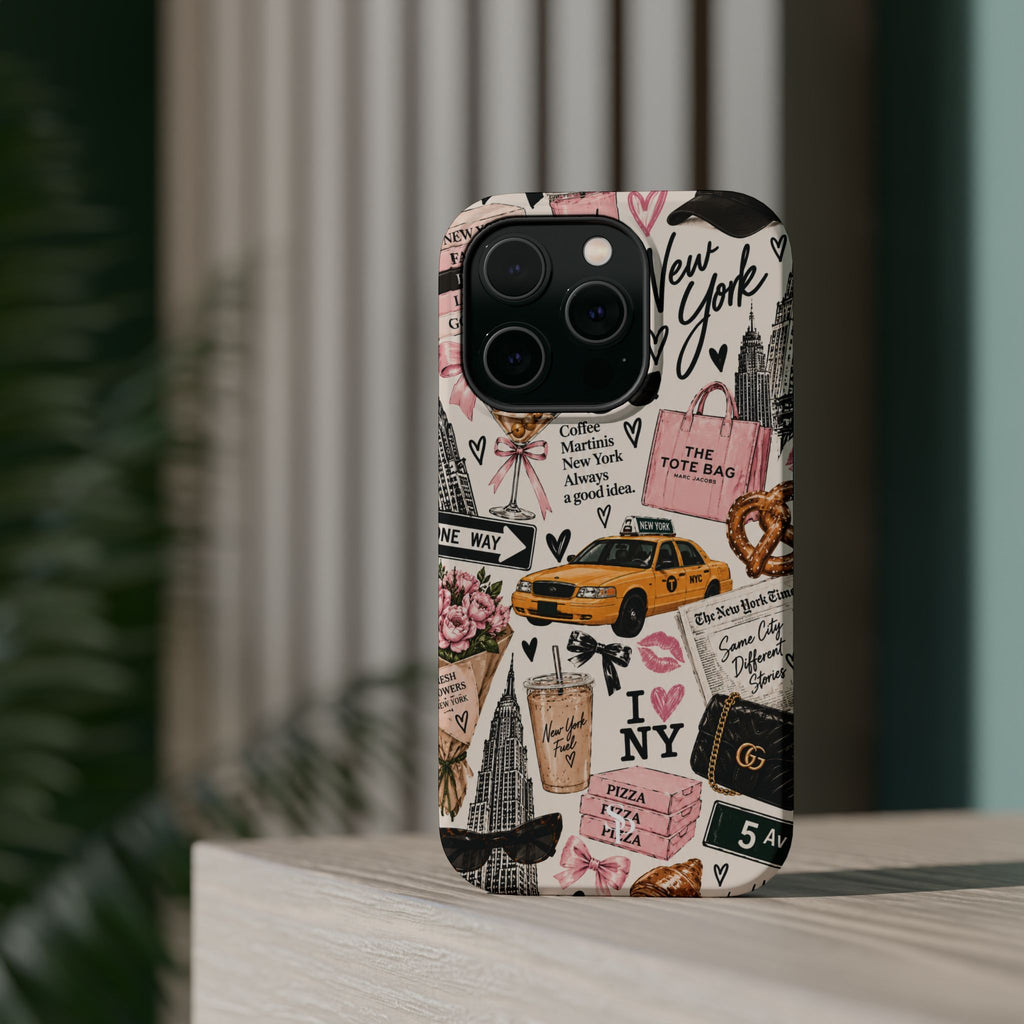 Pink New York Magnetic Phone Case