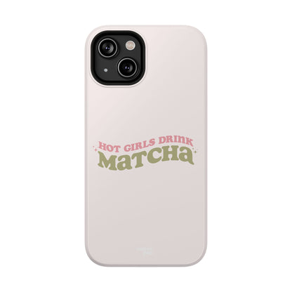 Hot Girls Drink Matcha Impact-Resistant Case