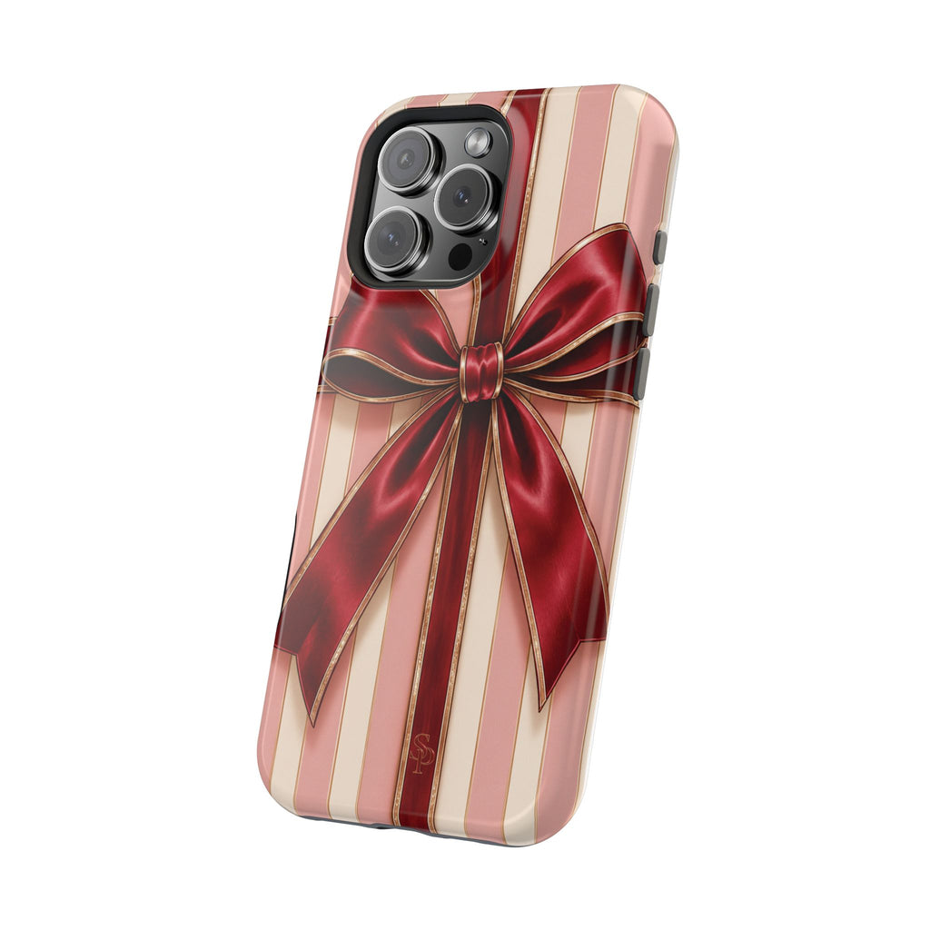 Red Bow Gift Wrap Magnetic Phone Case