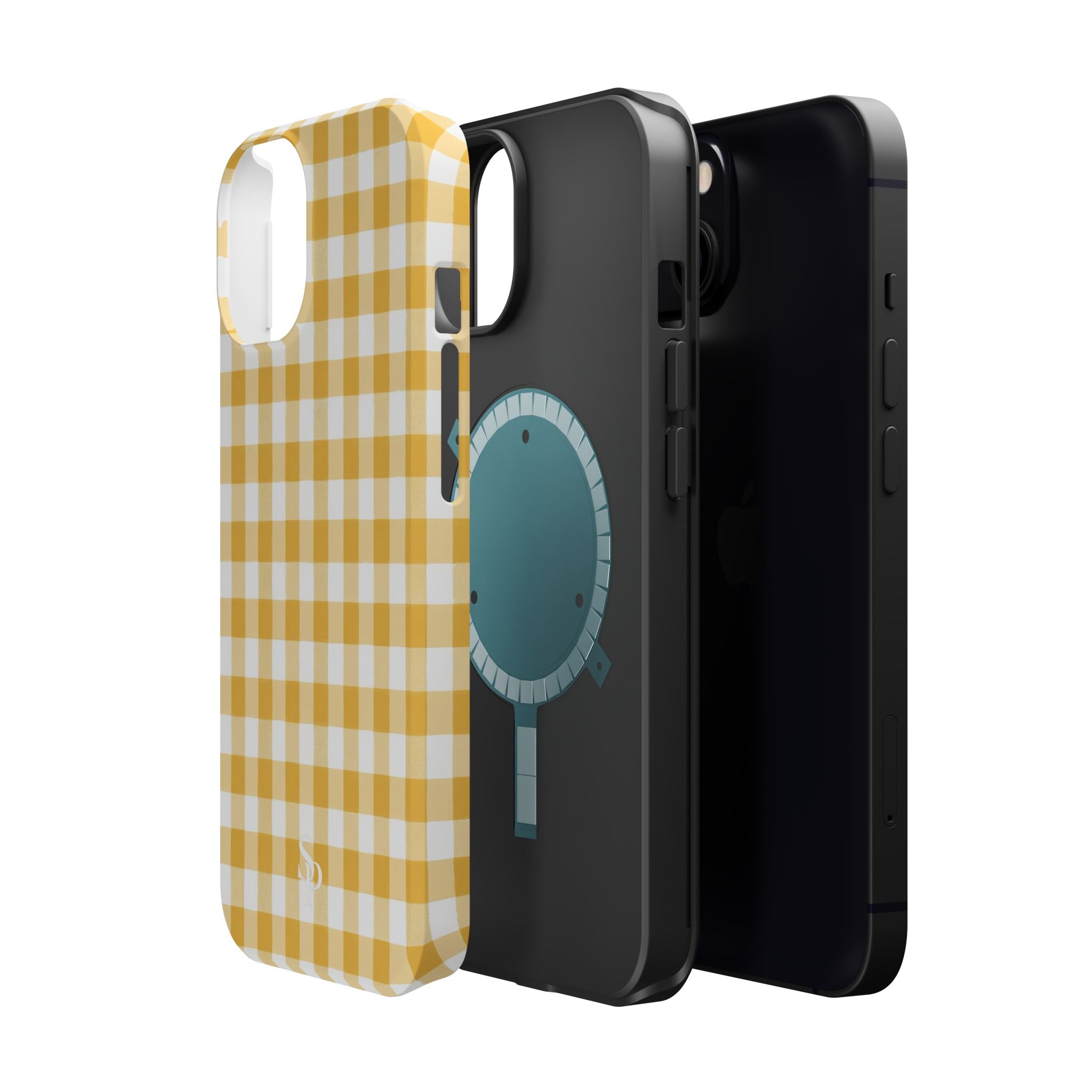 Yellow Gingham Magnetic Impact-Resistant Phone Case