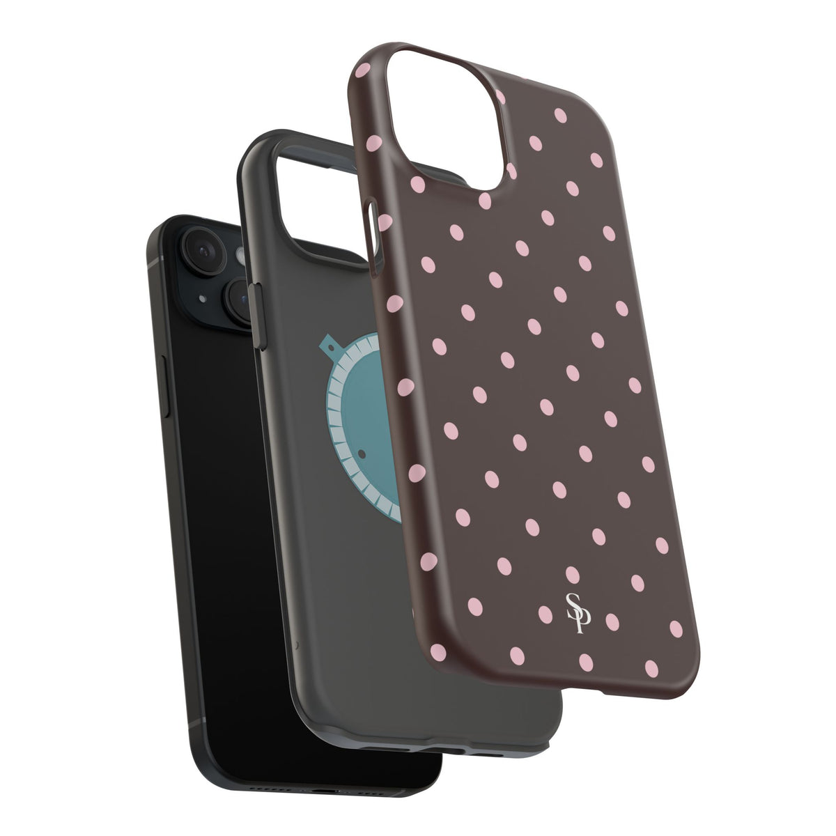 Brown Polka Dot Magnetic Impact-Resistant Phone Case