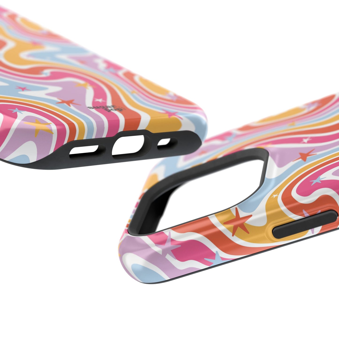 Colorful Impact-Resistant Phone Case - Vibrant Swirl Design