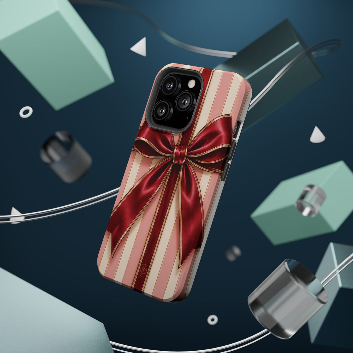 Red Bow Gift Wrap Magnetic Phone Case