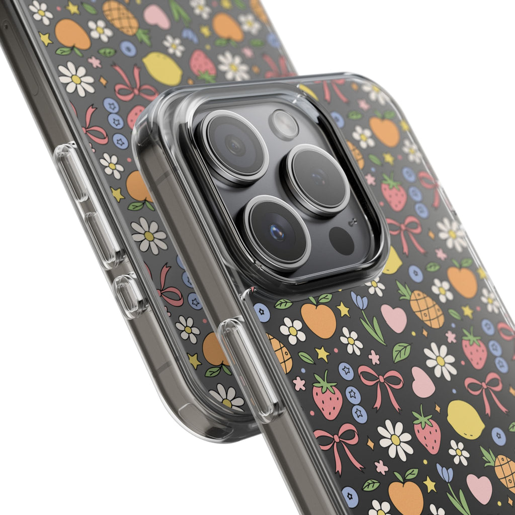 Fruit and Floral Pattern Clear Case