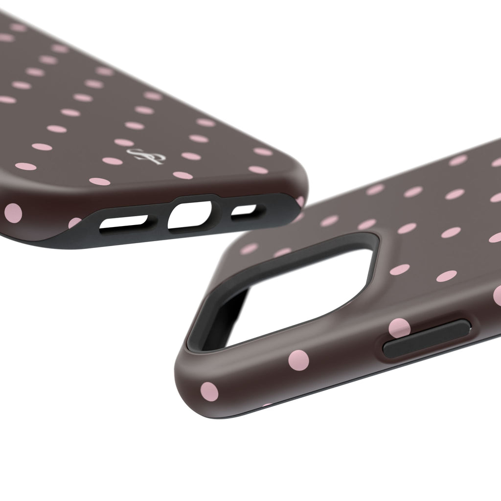 Brown Polka Dot Magnetic Impact-Resistant Phone Case