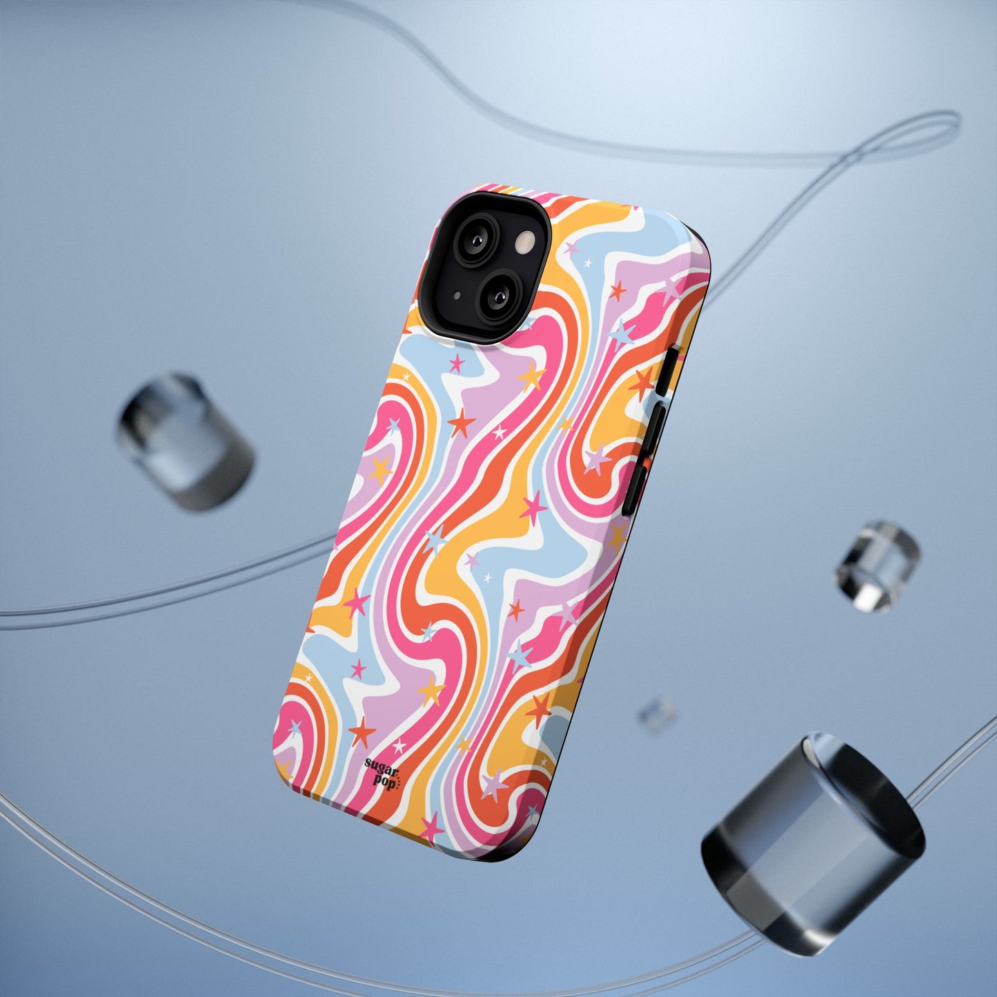 Colorful Impact-Resistant Phone Case - Vibrant Swirl Design