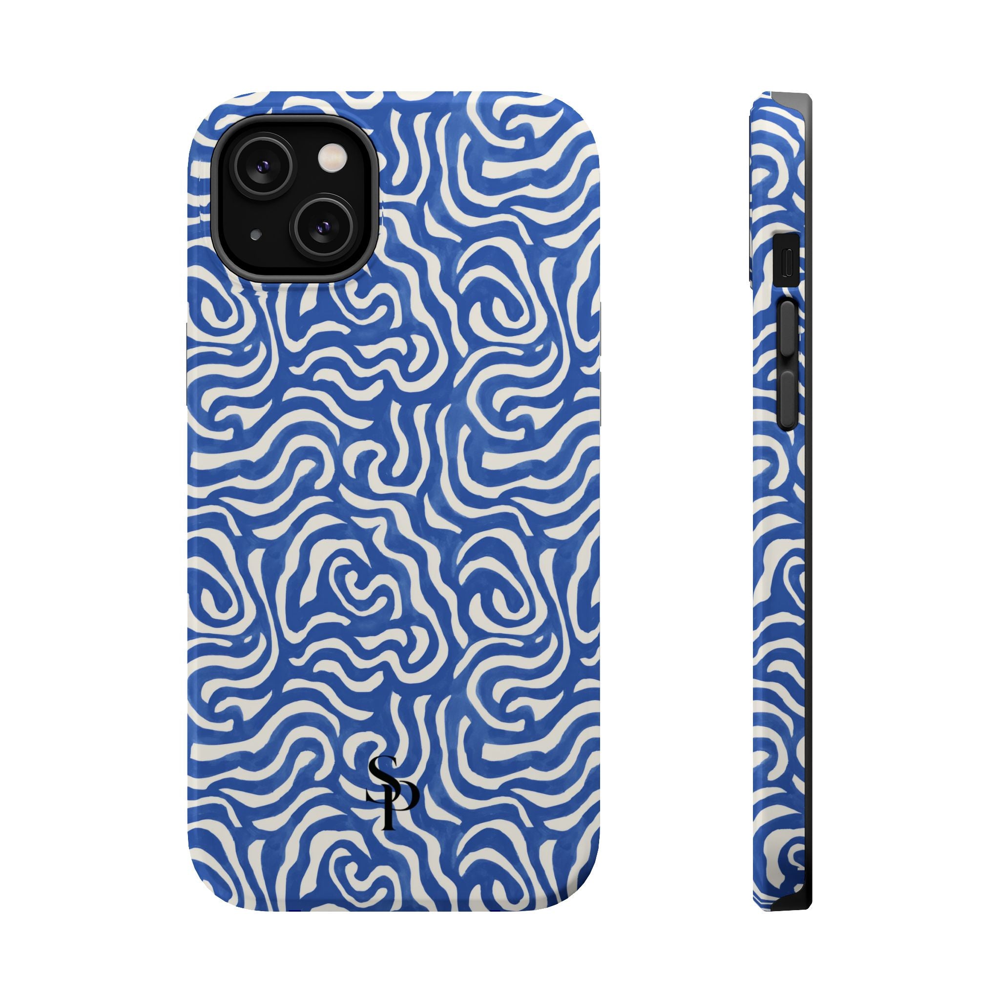 Blue Abstract Swirl Magnetic Impact Phone Case
