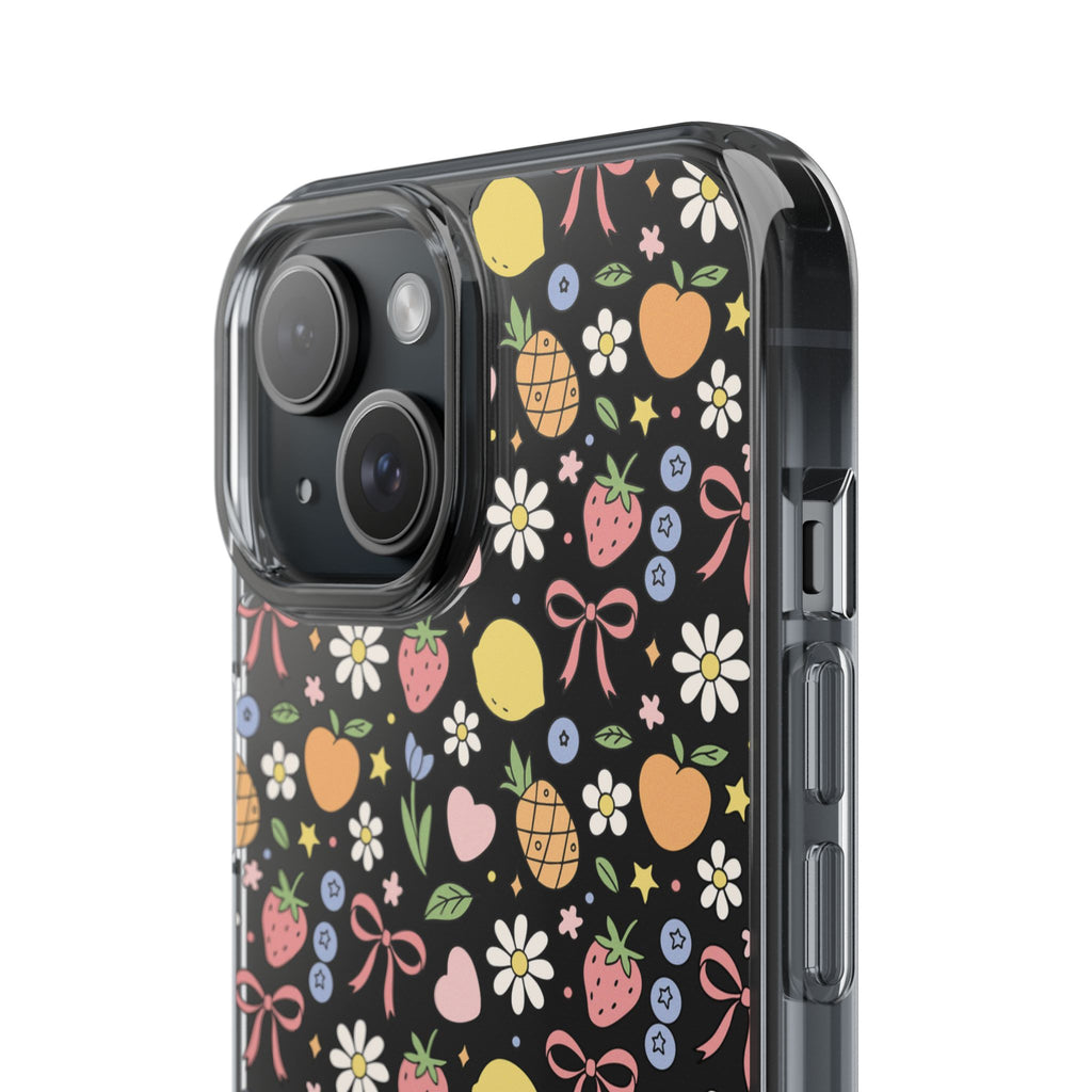 Fruit and Floral Pattern Clear Case
