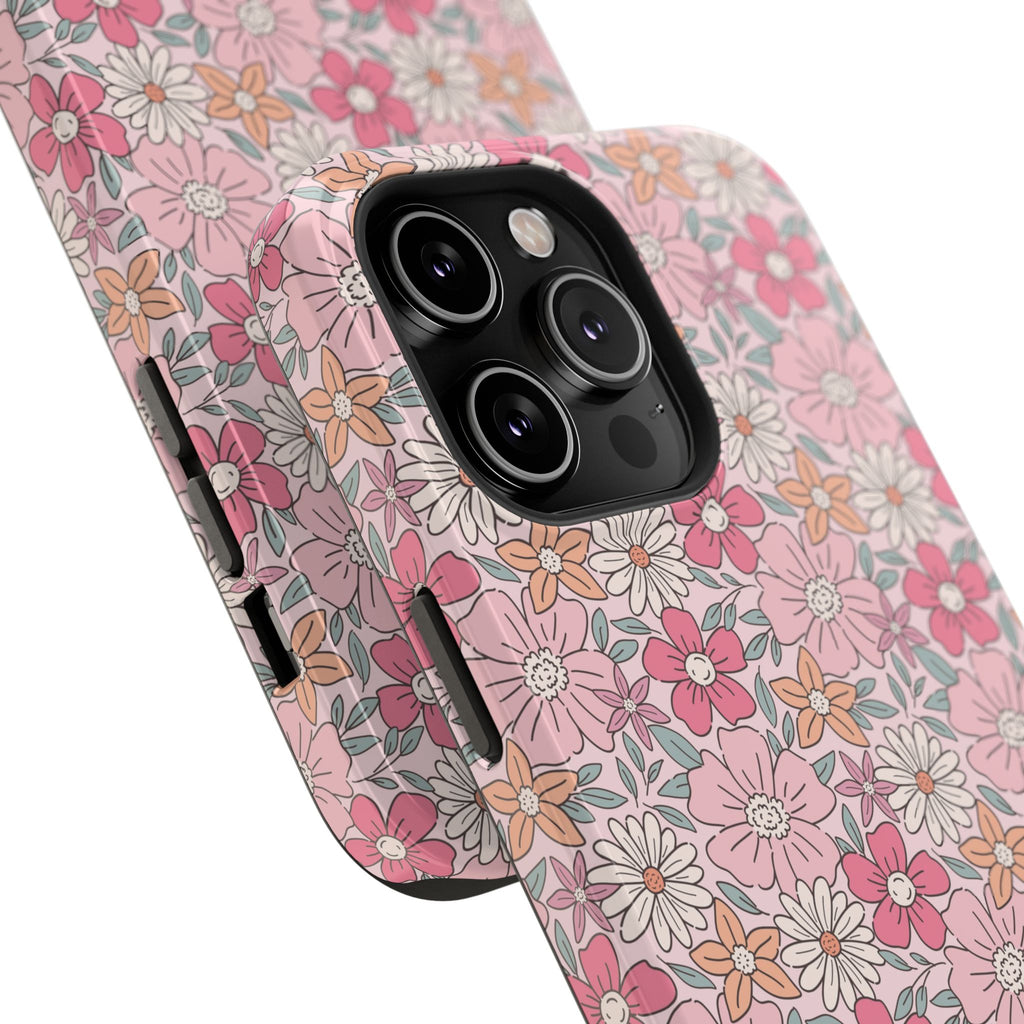 Pink Flowers Impact-Resistant Case