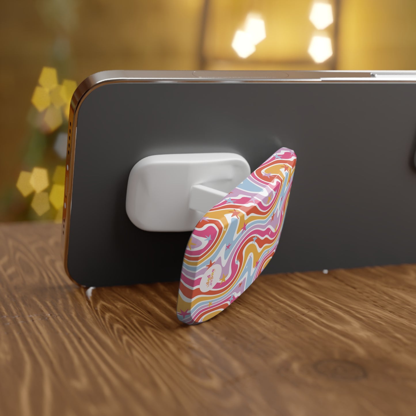 Colorful Swirl Phone Click-On Grip - Trendy Phone Stand Accessory