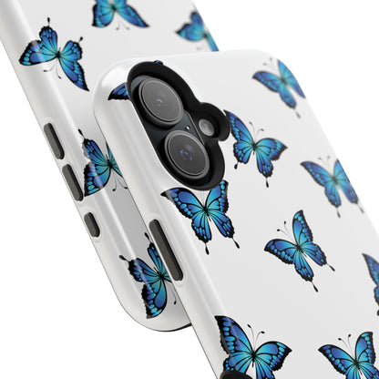 Blue Butterfly Impact-Resistant Cases