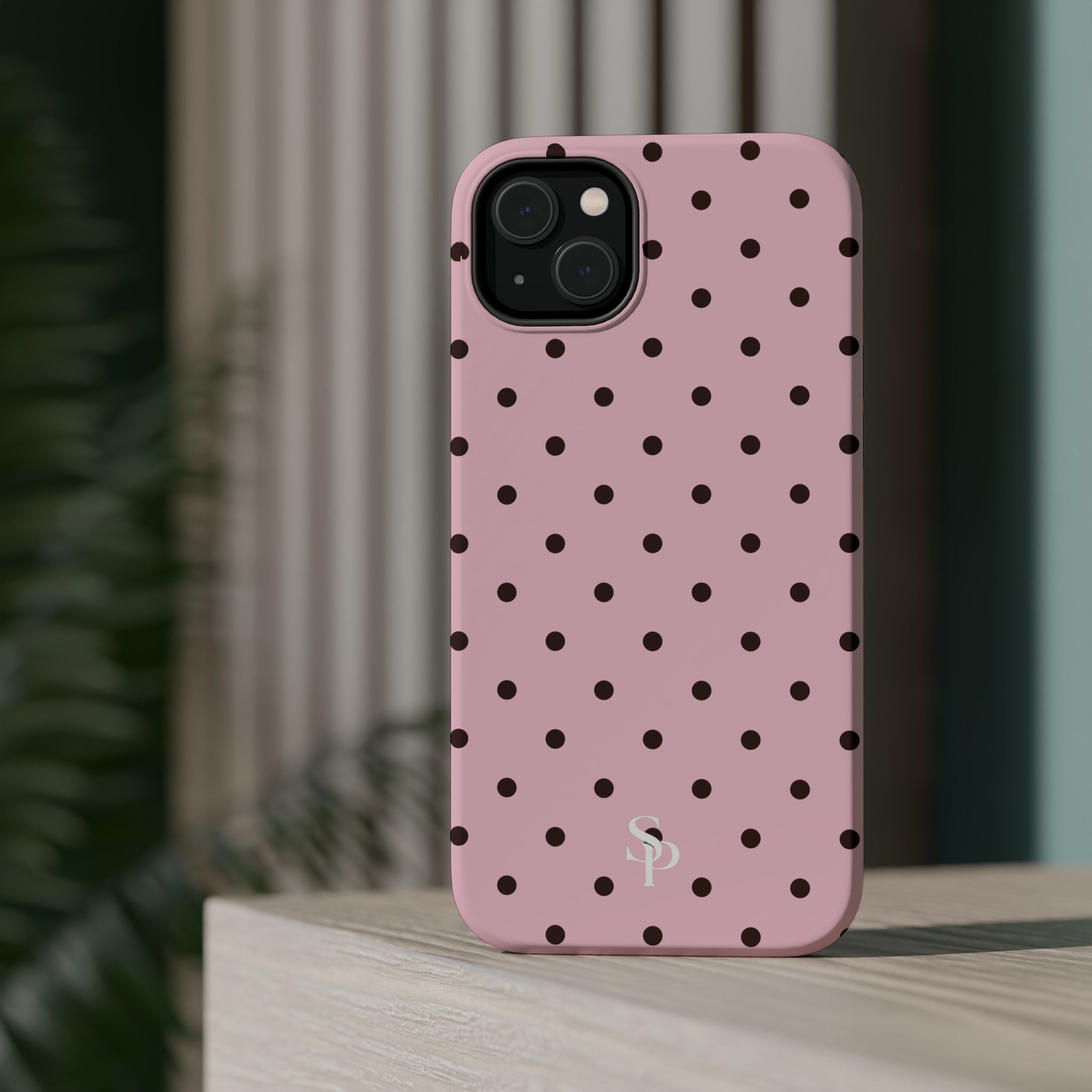 Pink Polka Dot Magnetic Impact Phone Case
