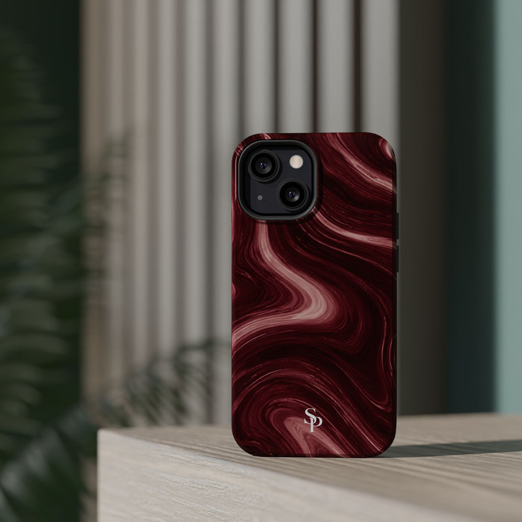 Burgundy Marble Magnetic Phone Case