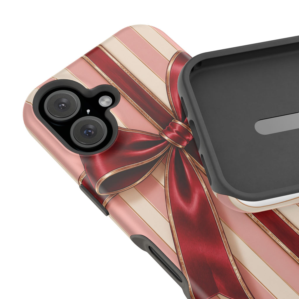 Red Bow Gift Wrap Magnetic Phone Case