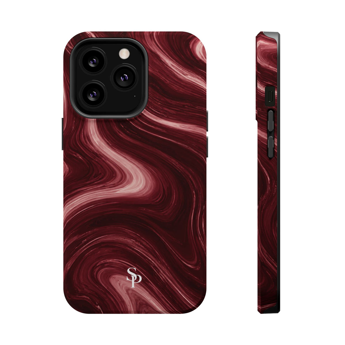 Burgundy Marble Magnetic Phone Case