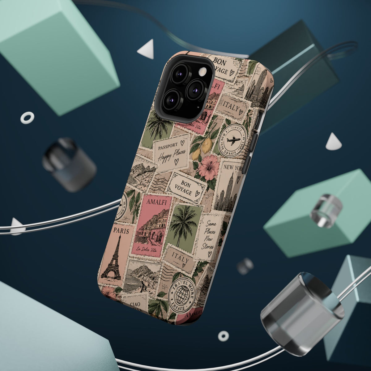 Travel Passport Stamp Magnetic Impact-Resistant Case