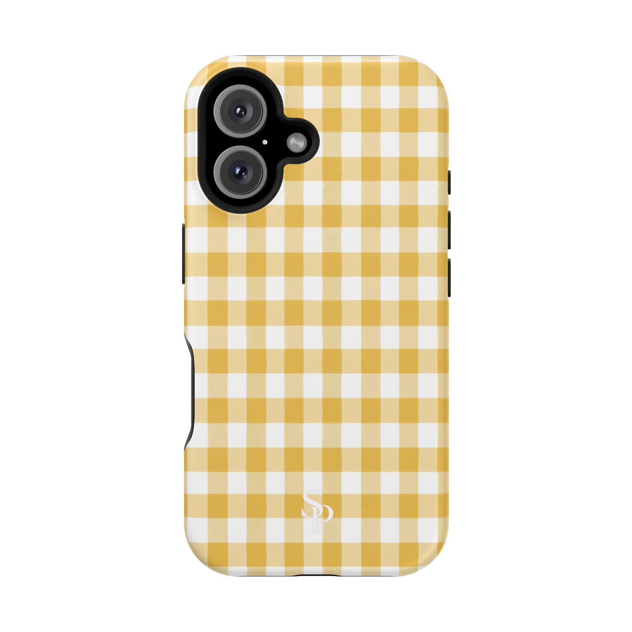 Yellow Gingham Magnetic Impact-Resistant Phone Case