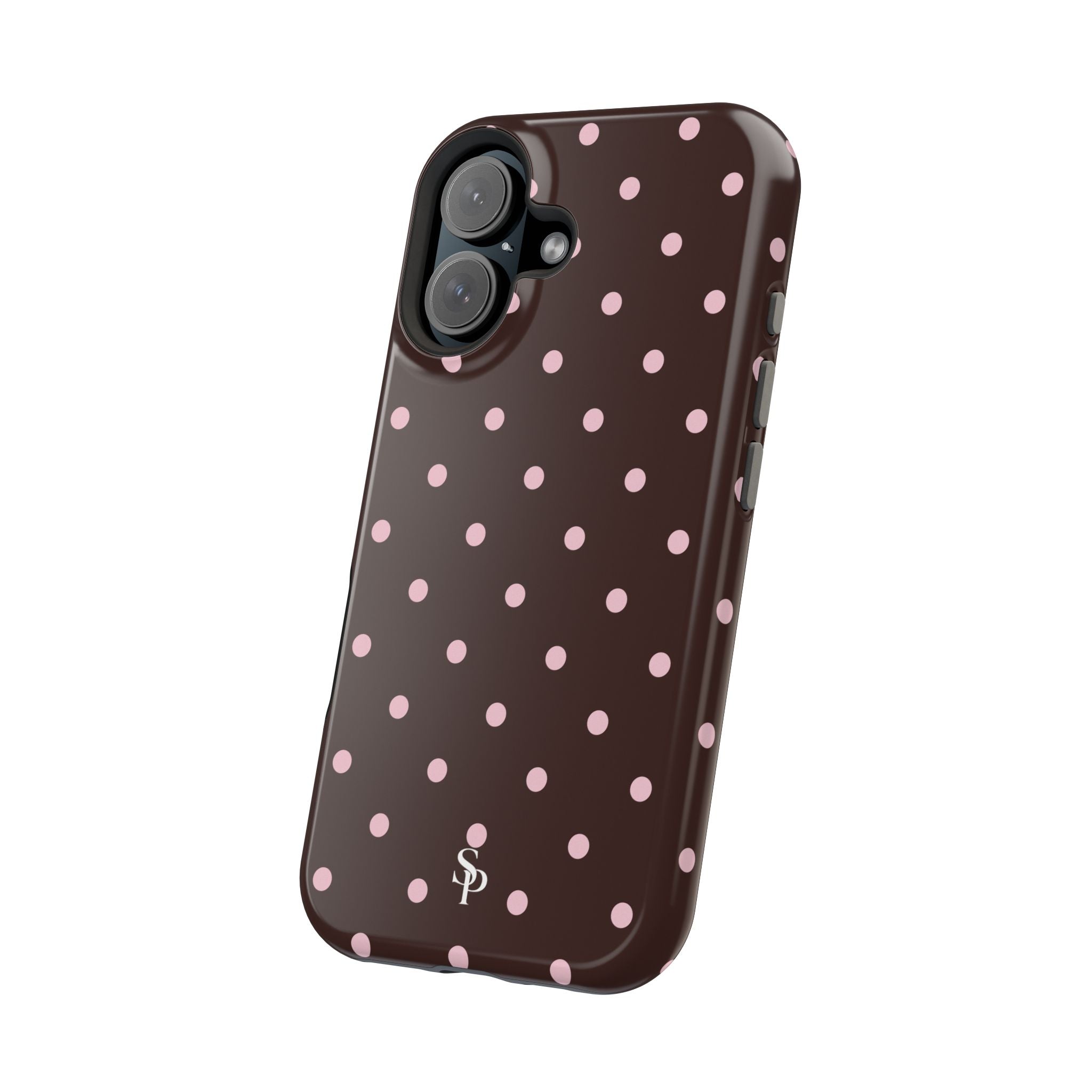 Brown Polka Dot Magnetic Impact-Resistant Phone Case