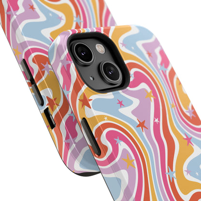 Colorful Impact-Resistant Phone Case - Vibrant Swirl Design