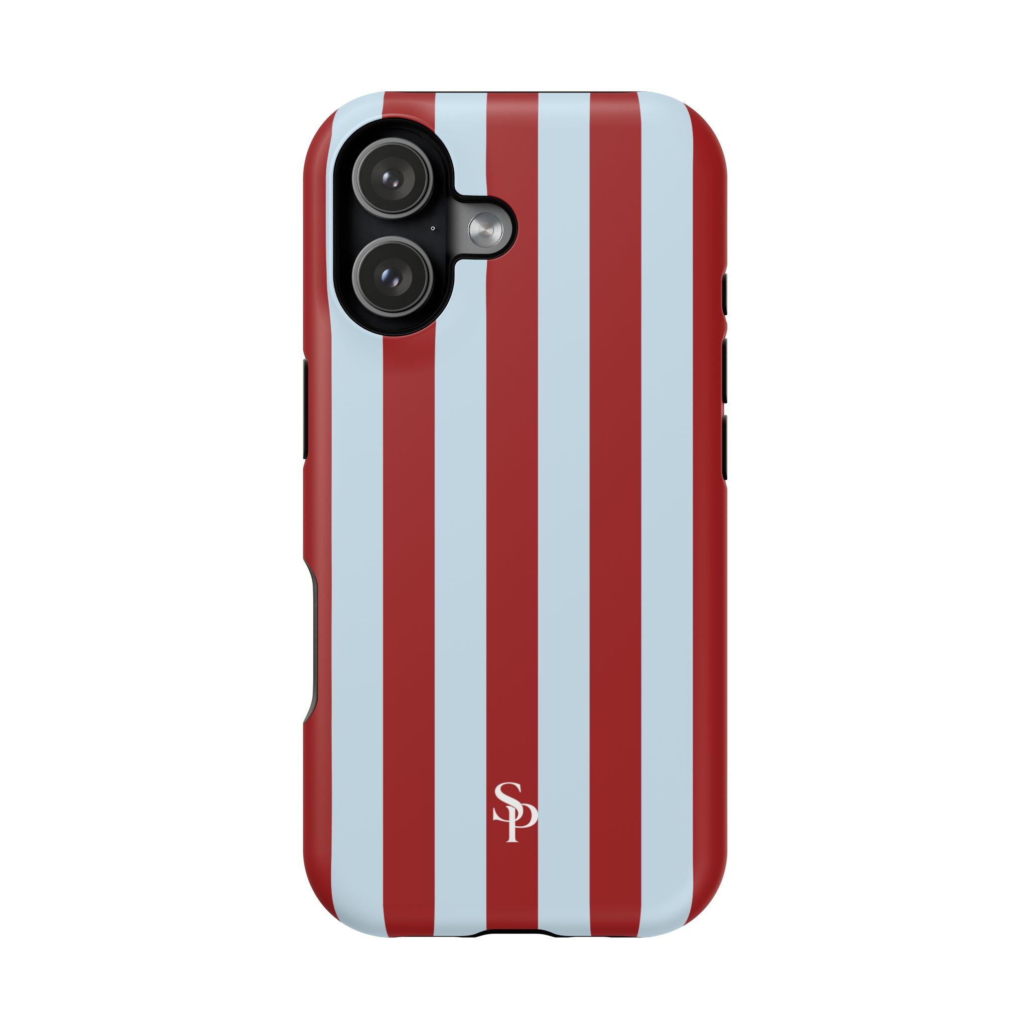 Red & Light Blue Vertical Stripe Magnetic Impact-Resistant Phone Case