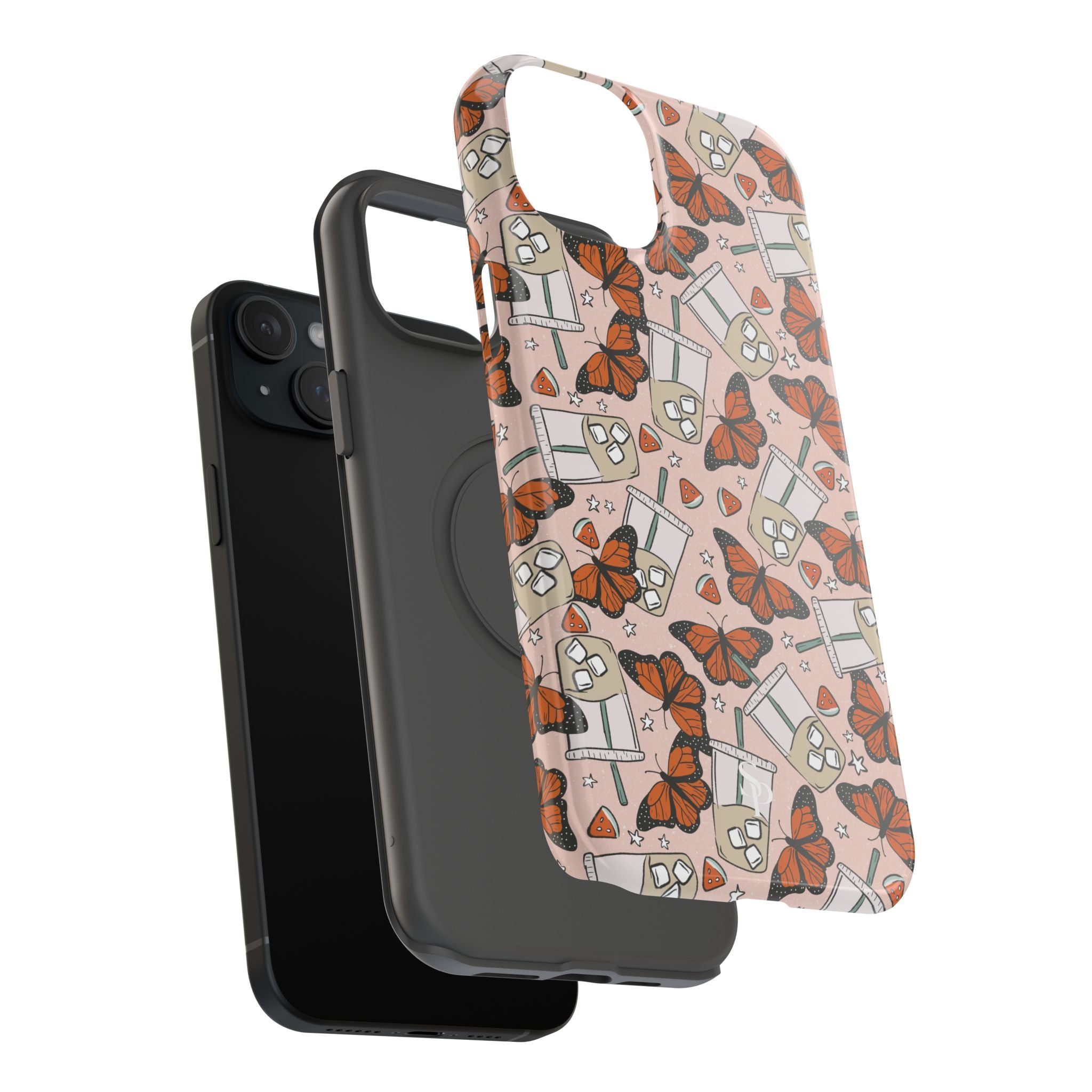 Iced Coffee & Butterfly Impact-Resistant Cases