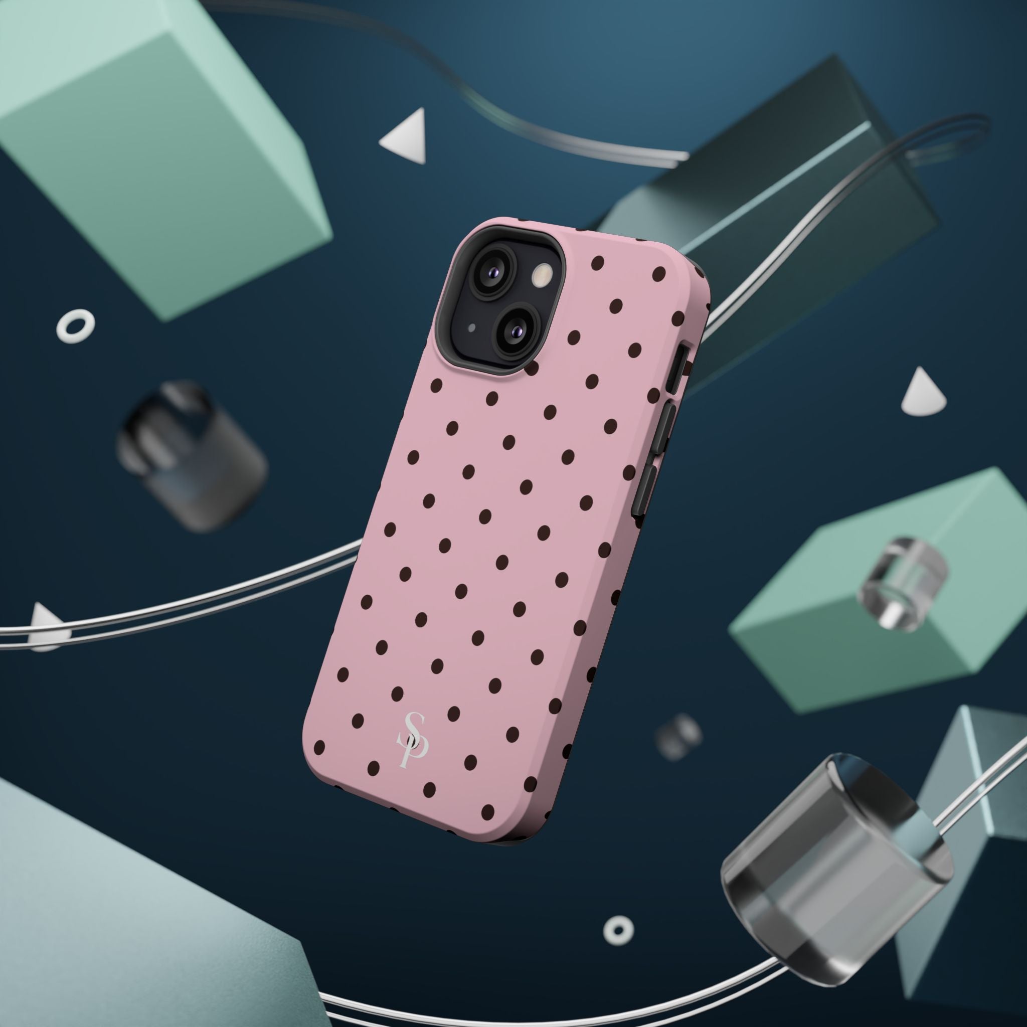Pink Polka Dot Magnetic Impact Phone Case
