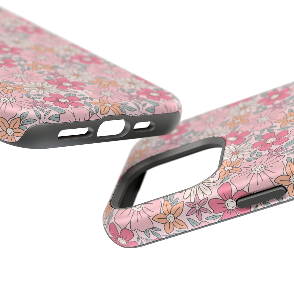 Pink Flowers Impact-Resistant Case