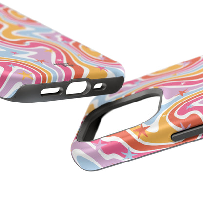 Colorful Impact-Resistant Phone Case - Vibrant Swirl Design