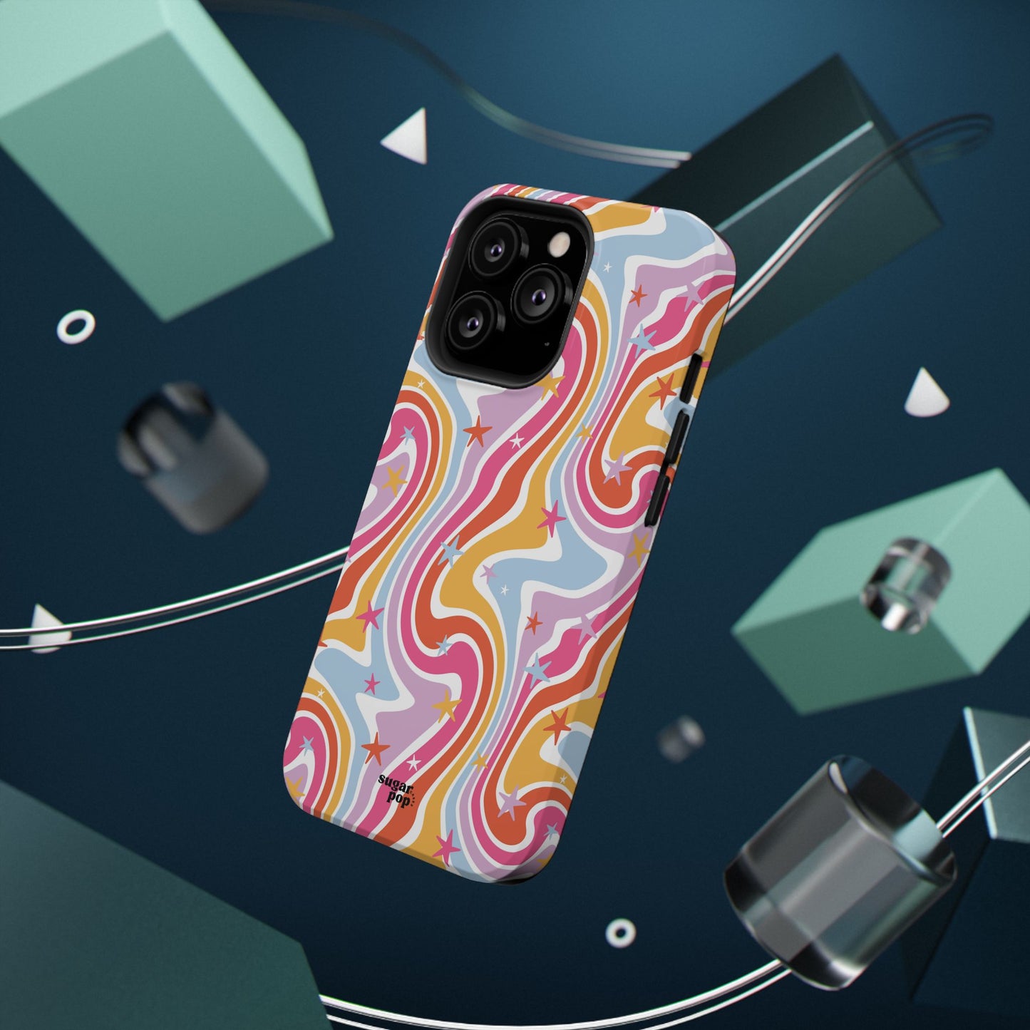 Colorful Impact-Resistant Phone Case - Vibrant Swirl Design