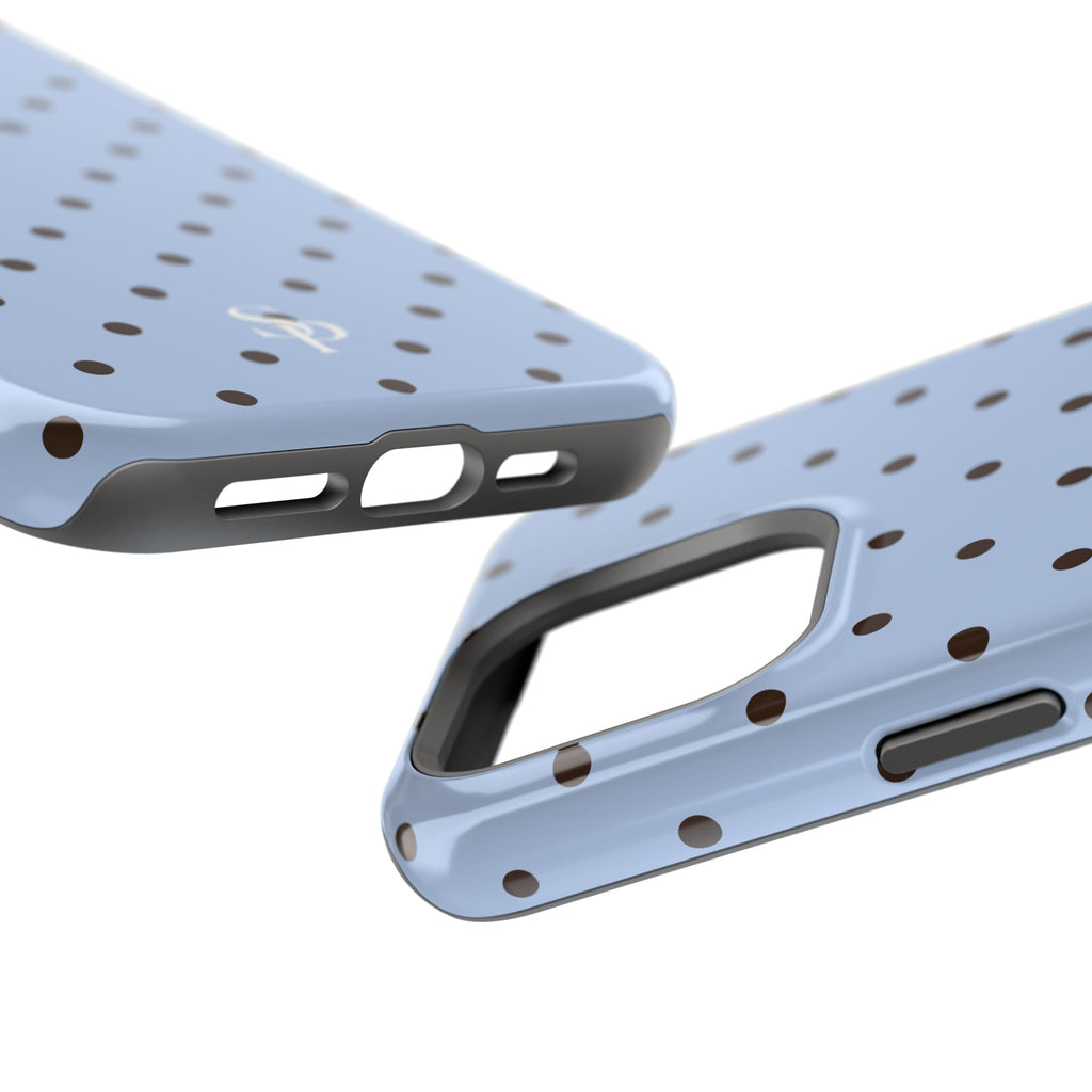 Blue Polka Dot Magnetic Impact Phone Case