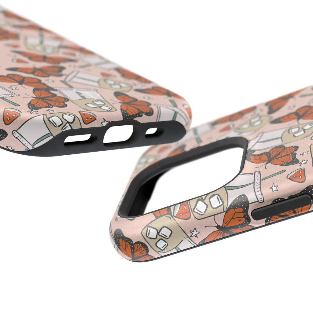 Iced Coffee & Butterfly Impact-Resistant Cases