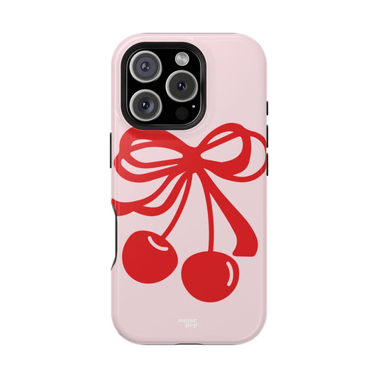 Cherry Bow Impact-Resistant Phone Case