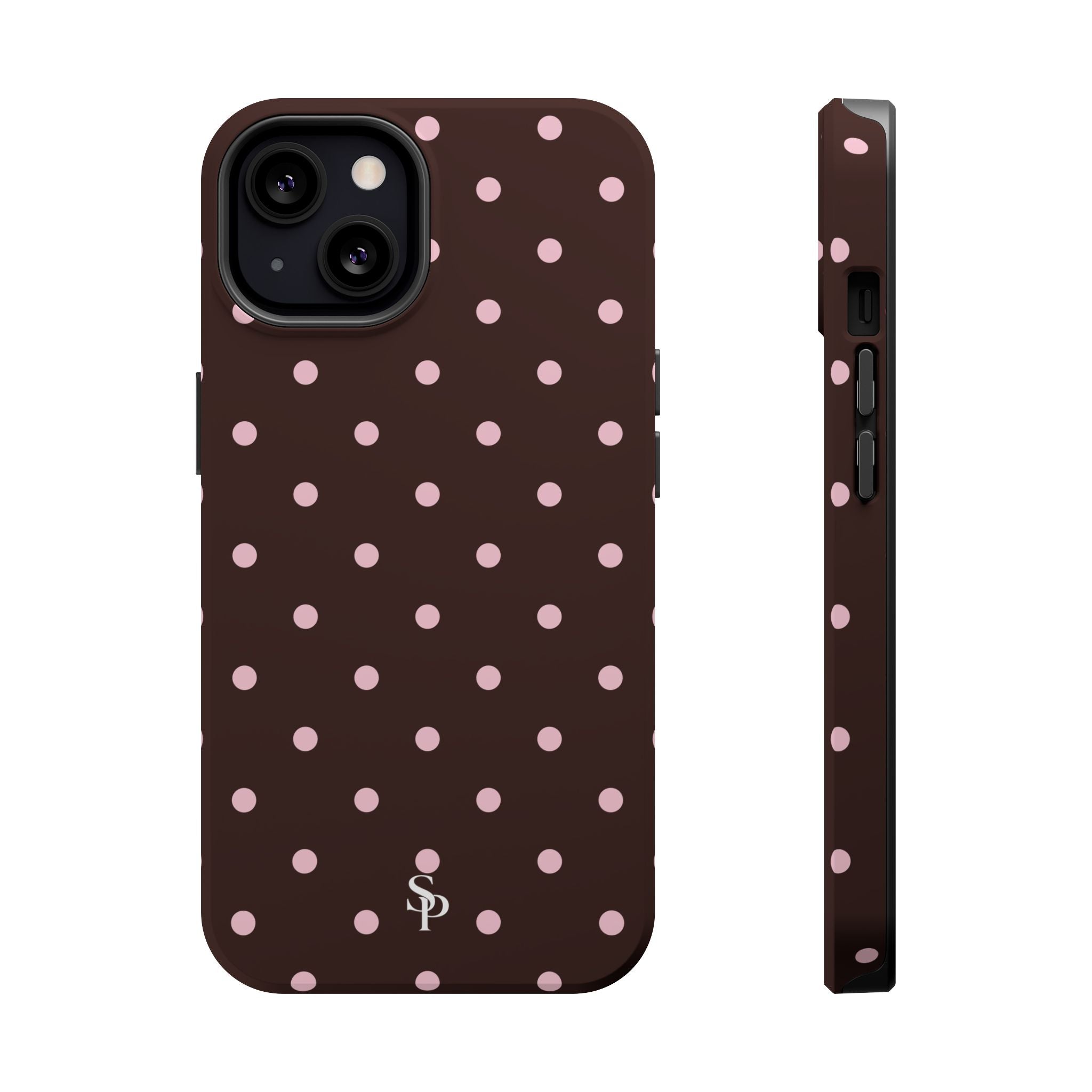 Brown Polka Dot Magnetic Impact-Resistant Phone Case