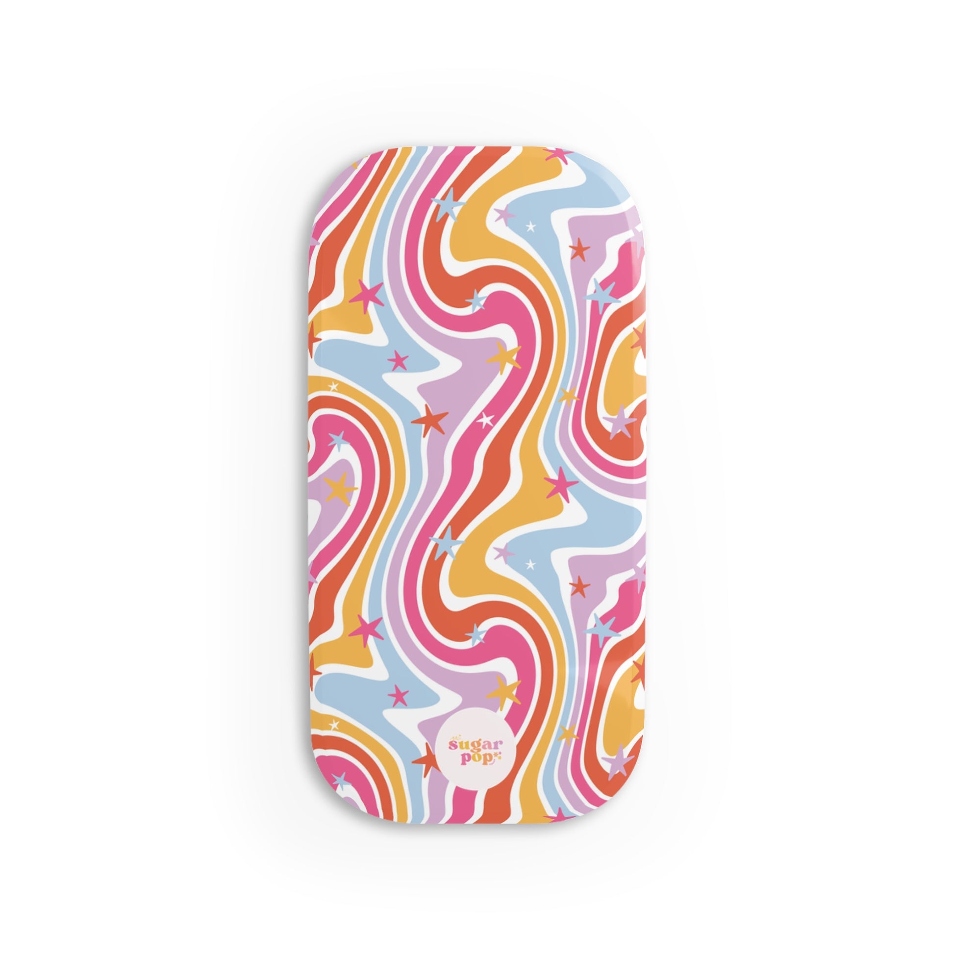 Colorful Swirl Phone Click-On Grip - Trendy Phone Stand Accessory