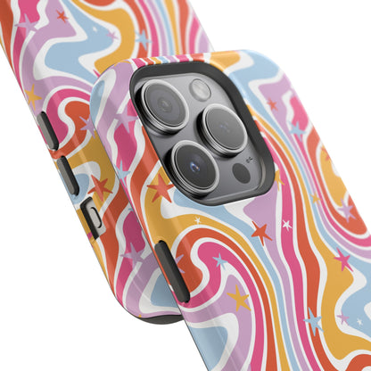 Colorful Impact-Resistant Phone Case - Vibrant Swirl Design