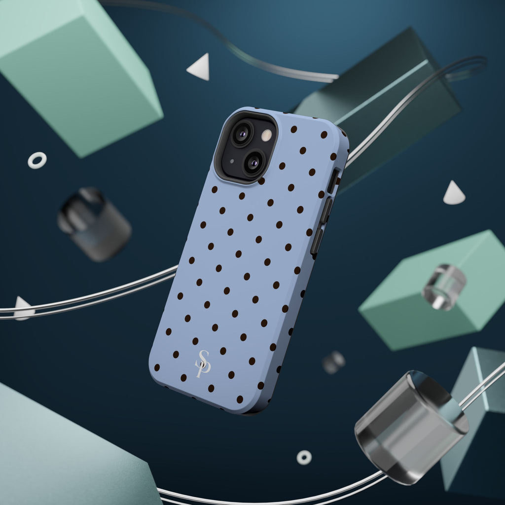 Blue Polka Dot Magnetic Impact Phone Case