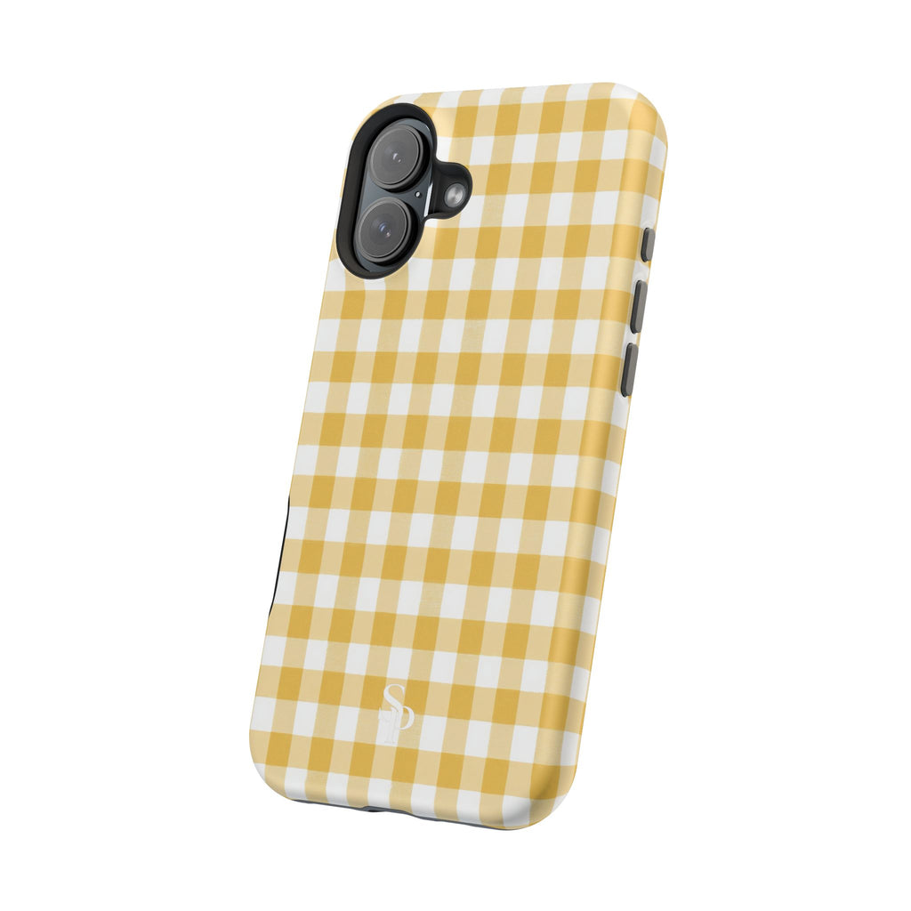 Yellow Gingham Magnetic Impact-Resistant Phone Case