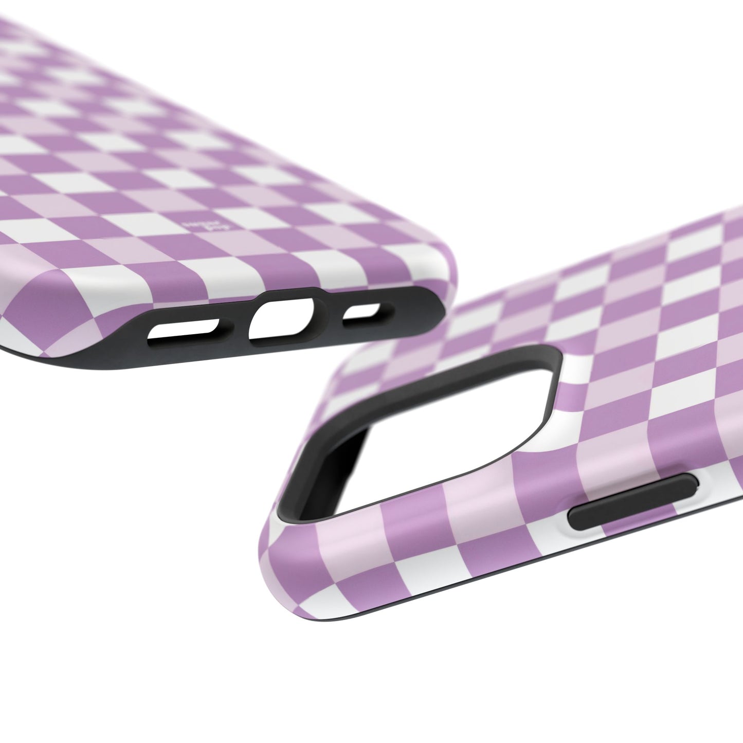 Purple Checkerboard Impact-Resistant Phone Case