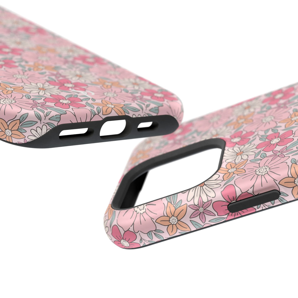Pink Flowers Impact-Resistant Case