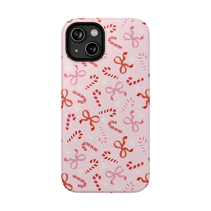 Candy Cane Impact-Resistant Phone Case - Limited Edition