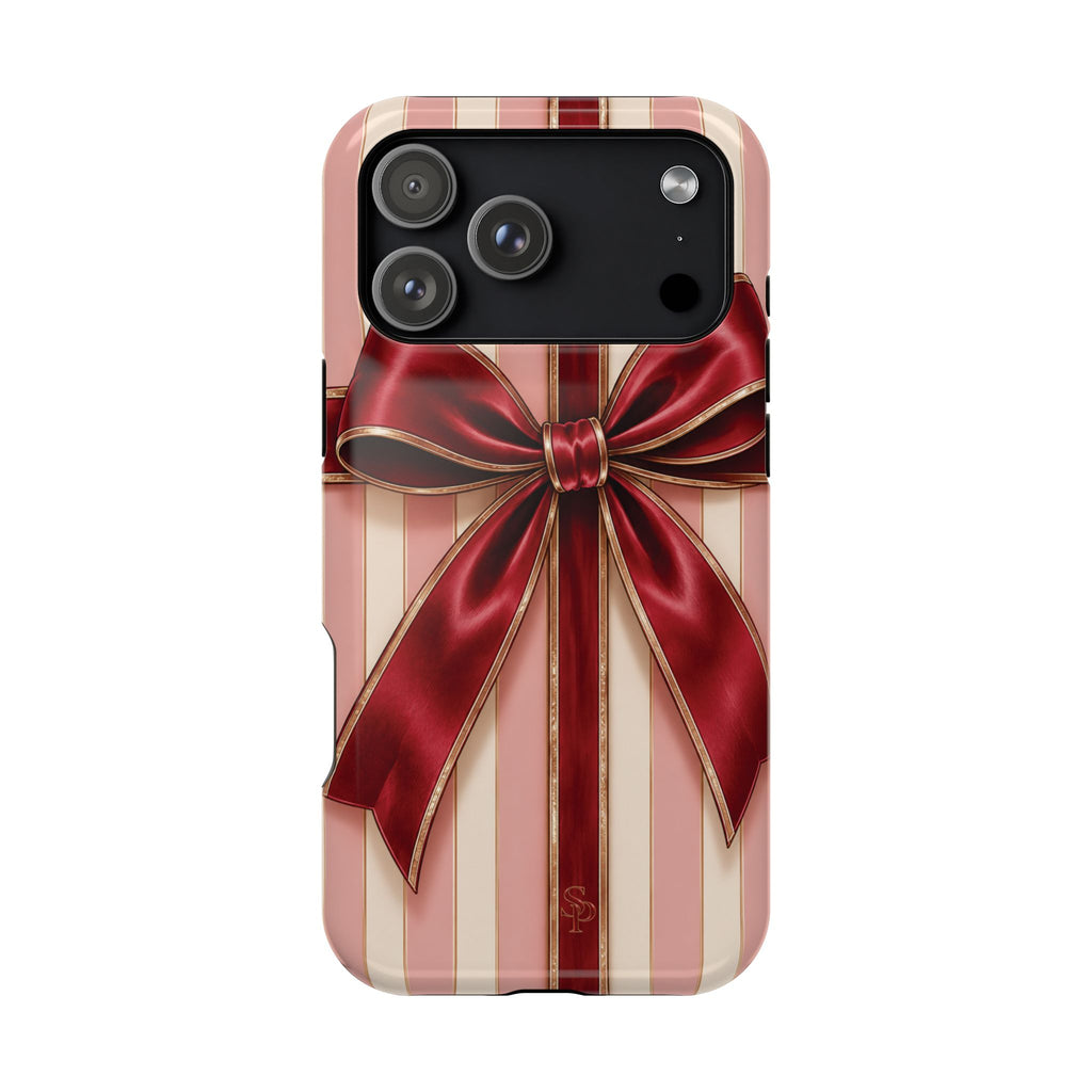 Red Bow Gift Wrap Magnetic Phone Case